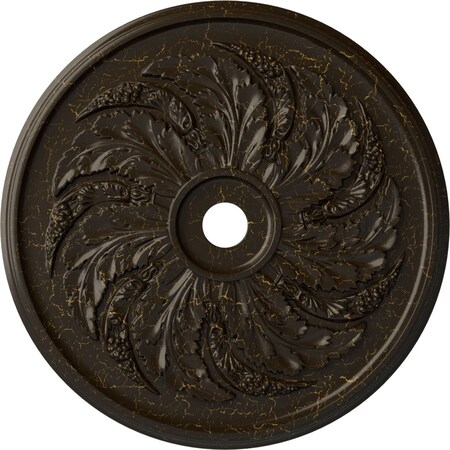Ekena Millwork Sellek Ceiling Medallion (Fits Canopies up to 9"), 42 1/8"OD x 1 7/8"P, Stone Hearth Crackle CM42SKSHC